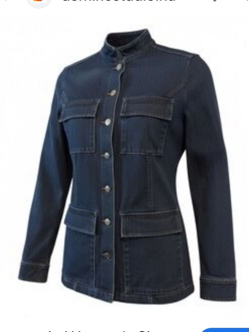 Anatomie Luvan Blue Denim Button Front Super Stretchy Jacket. Size M. MSRP $398 - Picture 3 of 17